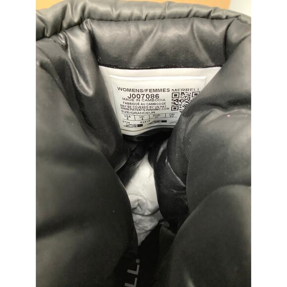 Merrell Women's Sz 6 Black Hut Moc 2 Quilted Winter Boots Snow Insulated BR2-5 - Picture 7 of 9